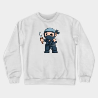 vector illustration design of a cute cartoon ninja wearing a mask Crewneck Sweatshirt